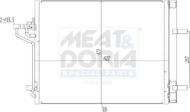 Meat & Doria 991257 - Condensatore, Climatizzatore www.autoricambi360.it