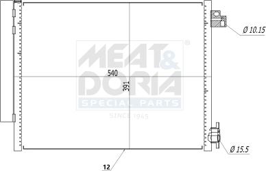 Meat & Doria 991264 - Condensatore, Climatizzatore www.autoricambi360.it