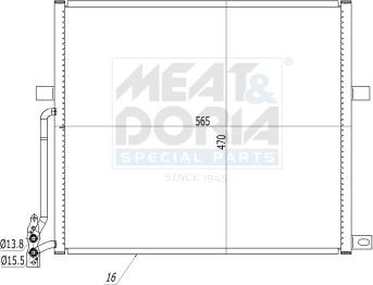 Meat & Doria 991239 - Condensatore, Climatizzatore www.autoricambi360.it