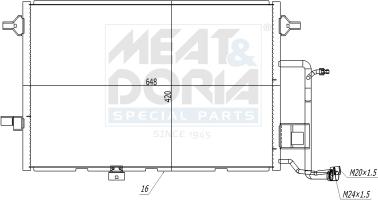 Meat & Doria 991226 - Condensatore, Climatizzatore www.autoricambi360.it