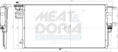 Meat & Doria 991278 - Condensatore, Climatizzatore www.autoricambi360.it