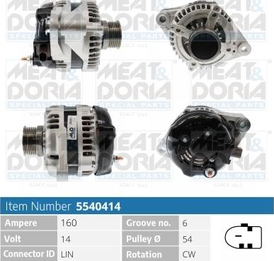 Meat & Doria 5540414 - Alternatore www.autoricambi360.it