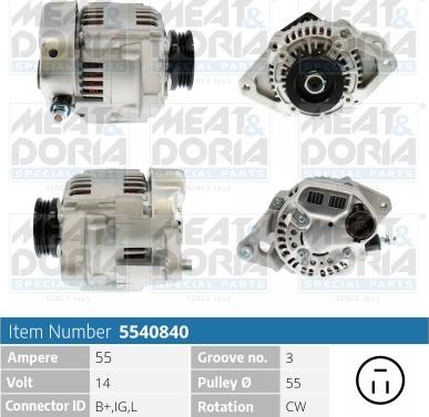 Meat & Doria 5540840 - Alternatore www.autoricambi360.it