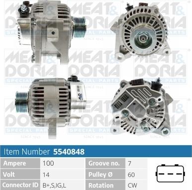 Meat & Doria 5540848 - Alternatore www.autoricambi360.it