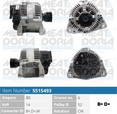 Meat & Doria 5515493 - Alternatore www.autoricambi360.it