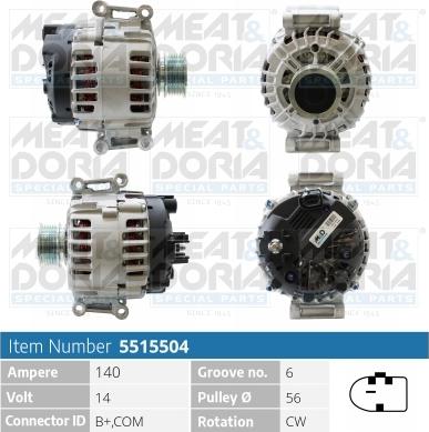 Meat & Doria 5515504 - Alternatore www.autoricambi360.it