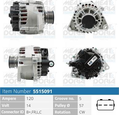 Meat & Doria 5515091 - Alternatore www.autoricambi360.it
