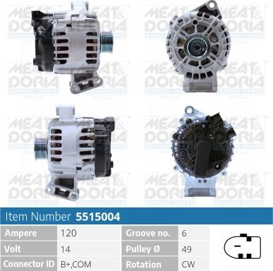Meat & Doria 5515004 - Alternatore www.autoricambi360.it