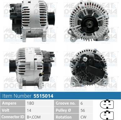 Meat & Doria 5515014 - Alternatore www.autoricambi360.it