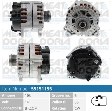 Meat & Doria 55151155 - Alternatore www.autoricambi360.it