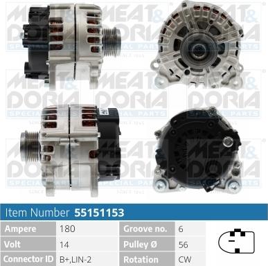 Meat & Doria 55151153 - Alternatore www.autoricambi360.it