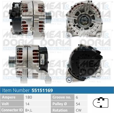 Meat & Doria 55151169 - Alternatore www.autoricambi360.it