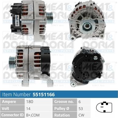 Meat & Doria 55151166 - Alternatore www.autoricambi360.it