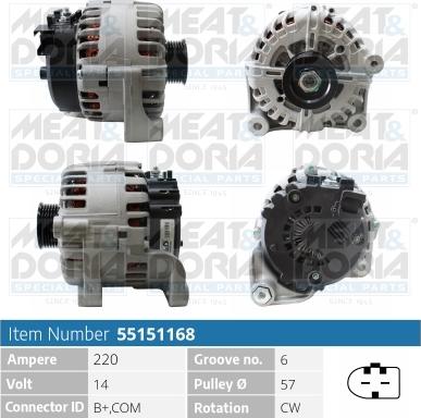Meat & Doria 55151168 - Alternatore www.autoricambi360.it