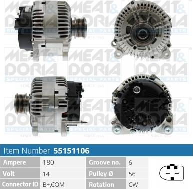 Meat & Doria 55151106 - Alternatore www.autoricambi360.it