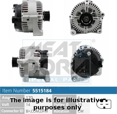Meat & Doria 5515184P - Alternatore www.autoricambi360.it