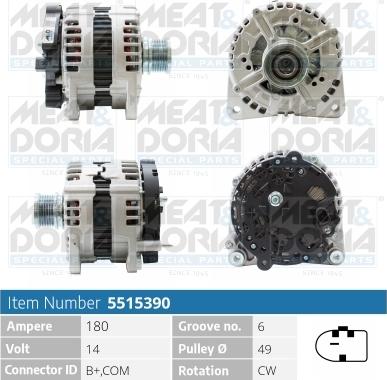 Meat & Doria 5515390 - Alternatore www.autoricambi360.it