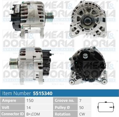 Meat & Doria 5515340 - Alternatore www.autoricambi360.it