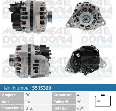 Meat & Doria 5515360 - Alternatore www.autoricambi360.it