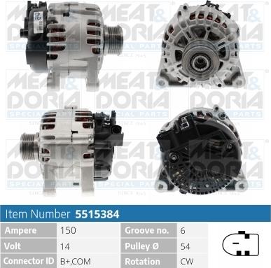 Meat & Doria 5515384 - Alternatore www.autoricambi360.it