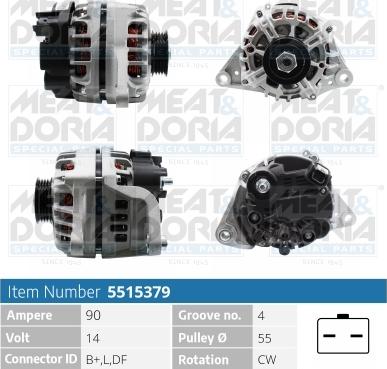 Meat & Doria 5515379 - Alternatore www.autoricambi360.it