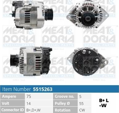 Meat & Doria 5515263 - Alternatore www.autoricambi360.it
