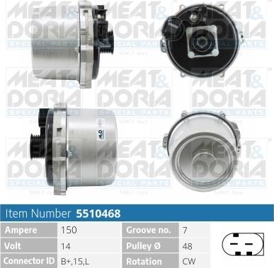 Meat & Doria 5510468 - Alternatore www.autoricambi360.it
