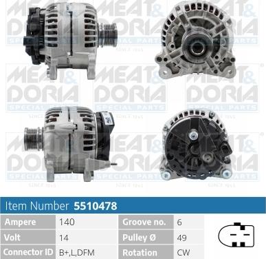 Meat & Doria 5510478 - Alternatore www.autoricambi360.it