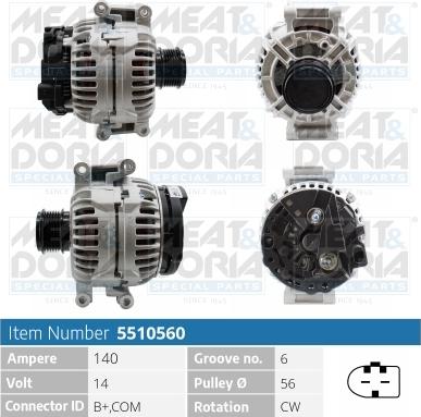 Meat & Doria 5510560 - Alternatore www.autoricambi360.it