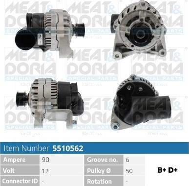 Meat & Doria 5510562 - Alternatore www.autoricambi360.it