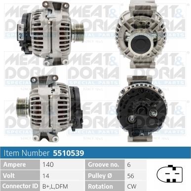 Meat & Doria 5510539 - Alternatore www.autoricambi360.it