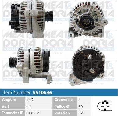 Meat & Doria 5510646 - Alternatore www.autoricambi360.it