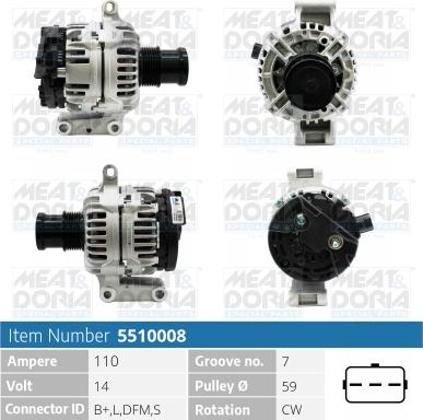 Meat & Doria 5510008 - Alternatore www.autoricambi360.it