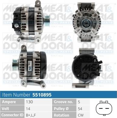 Meat & Doria 5510895 - Alternatore www.autoricambi360.it
