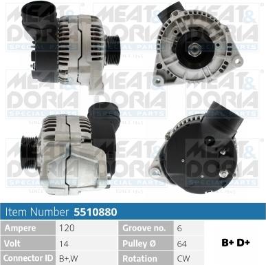 Meat & Doria 5510880 - Alternatore www.autoricambi360.it