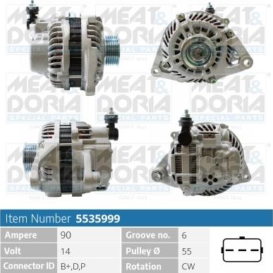 Meat & Doria 5535999 - Alternatore www.autoricambi360.it