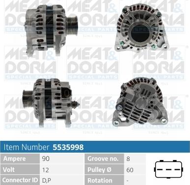 Meat & Doria 5535998 - Alternatore www.autoricambi360.it