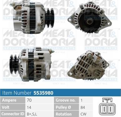 Meat & Doria 5535980 - Alternatore www.autoricambi360.it