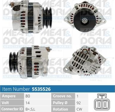 Meat & Doria 5535526 - Alternatore www.autoricambi360.it