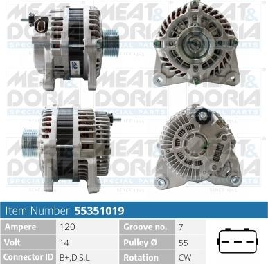 Meat & Doria 55351019 - Alternatore www.autoricambi360.it
