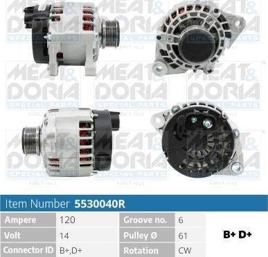 Meat & Doria 5530040R - Alternatore www.autoricambi360.it