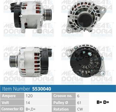 Meat & Doria 5530040 - Alternatore www.autoricambi360.it