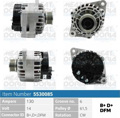 Meat & Doria 5530085 - Alternatore www.autoricambi360.it