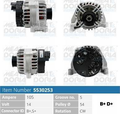 Meat & Doria 5530253 - Alternatore www.autoricambi360.it