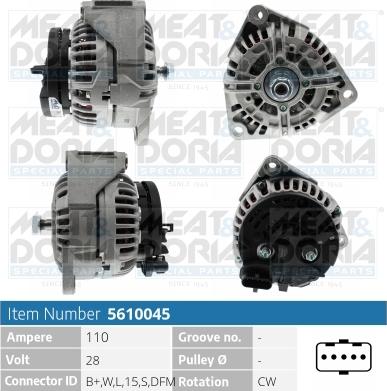 Meat & Doria 5610045 - Alternatore www.autoricambi360.it