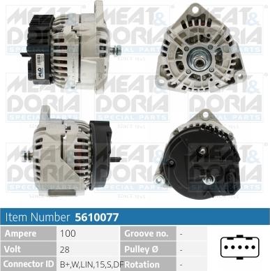 Meat & Doria 5610077 - Alternatore www.autoricambi360.it