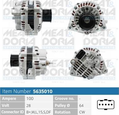 Meat & Doria 5635010 - Alternatore www.autoricambi360.it