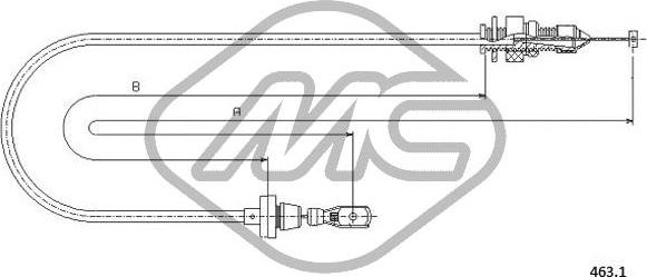 Metalcaucho 81532 - Cavo acceleratore www.autoricambi360.it