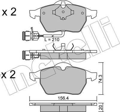 Cifam 822-181-0 - Kit pastiglie freno, Freno a disco www.autoricambi360.it