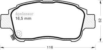 ATE 605811 - Kit pastiglie freno, Freno a disco www.autoricambi360.it
